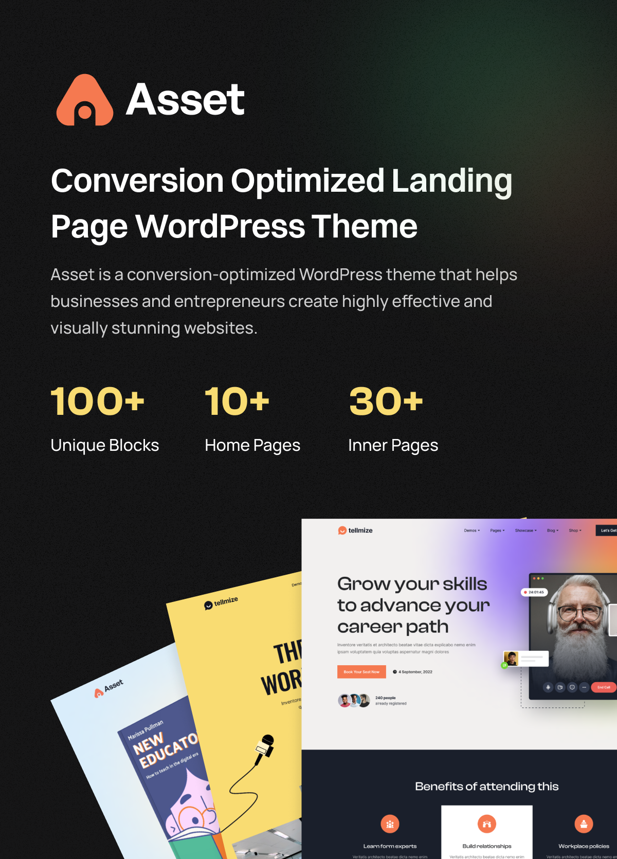 Asset - Conversion Optimized Landing Page WordPress Theme