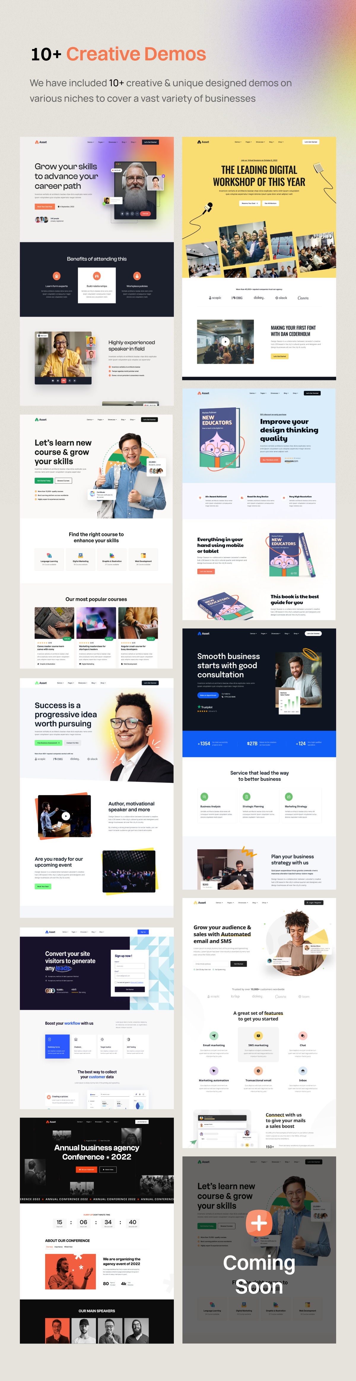 Asset - Conversion Optimized Landing Page WordPress Theme
