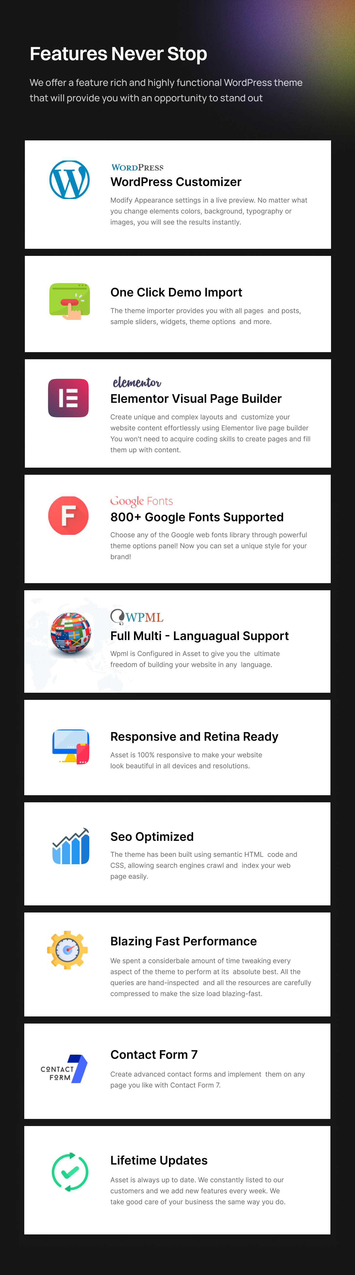Asset - Conversion Optimized Landing Page WordPress Theme