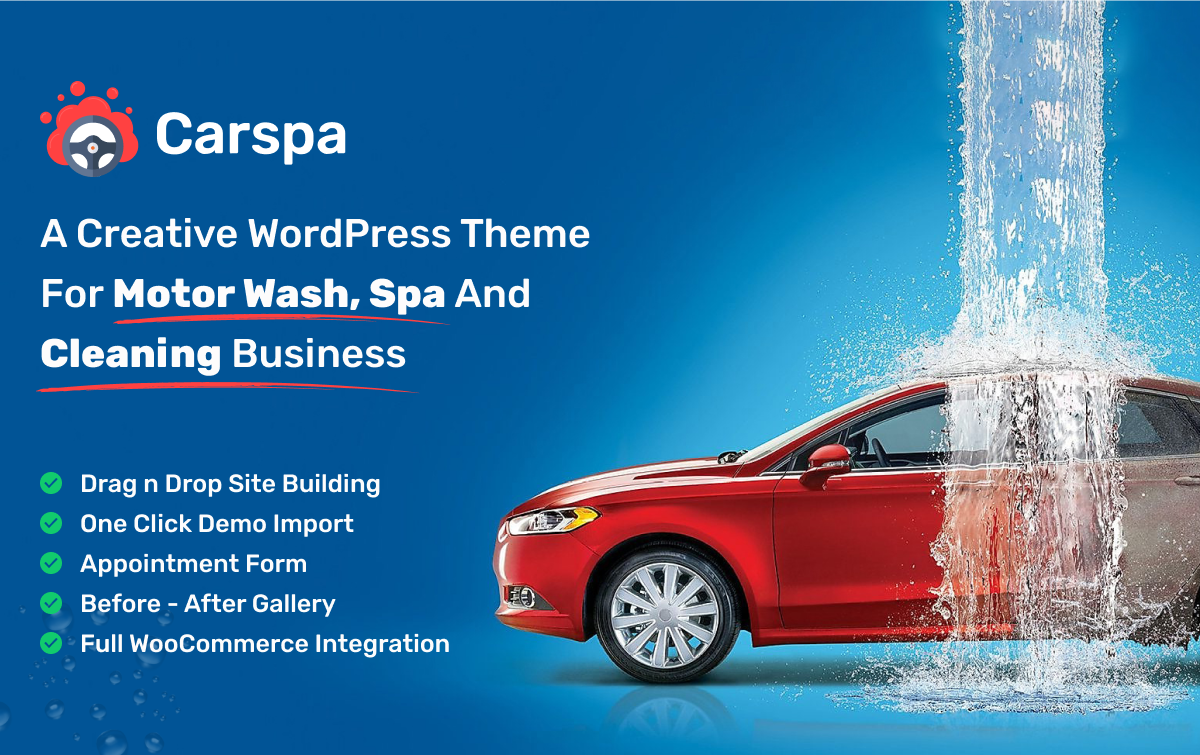 Carspa - Car Wash & Cleaning WordPress Theme