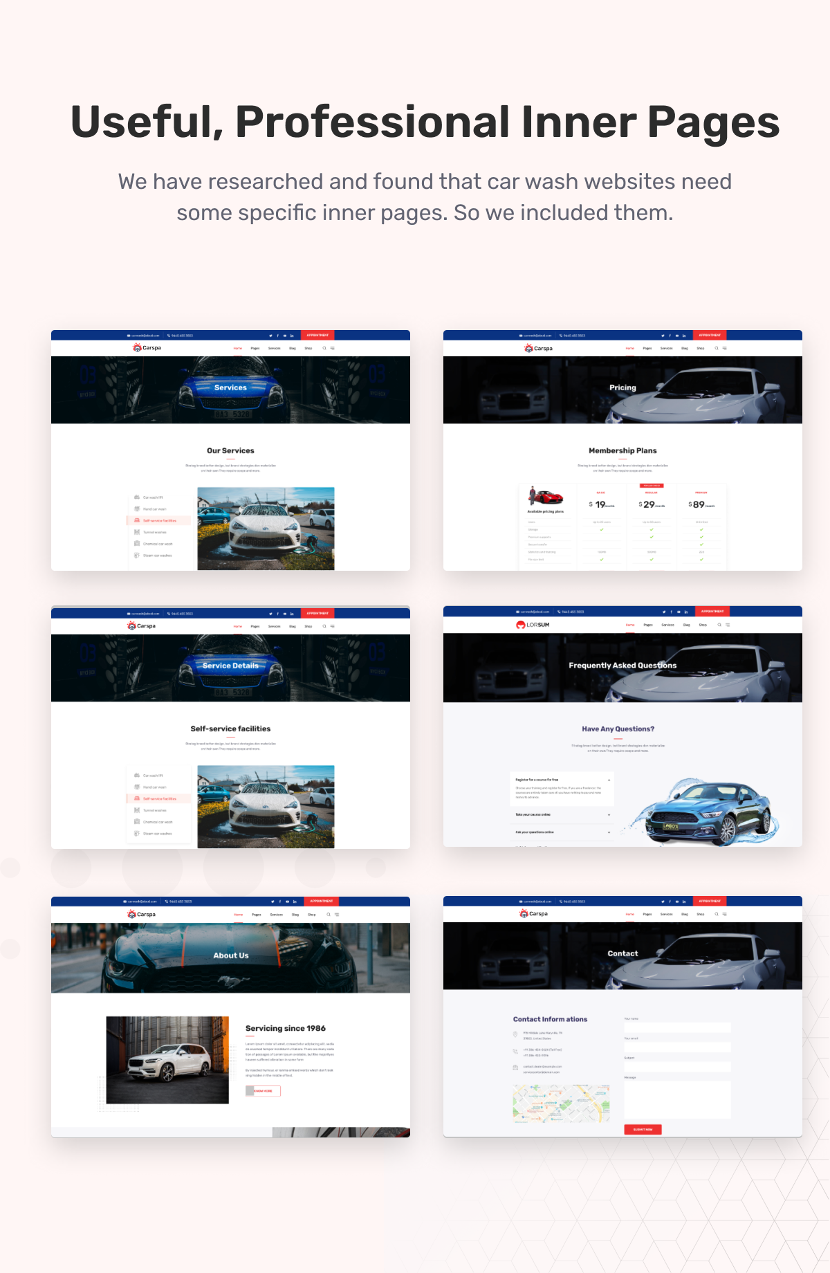 Carspa - Car Wash & Cleaning WordPress Theme