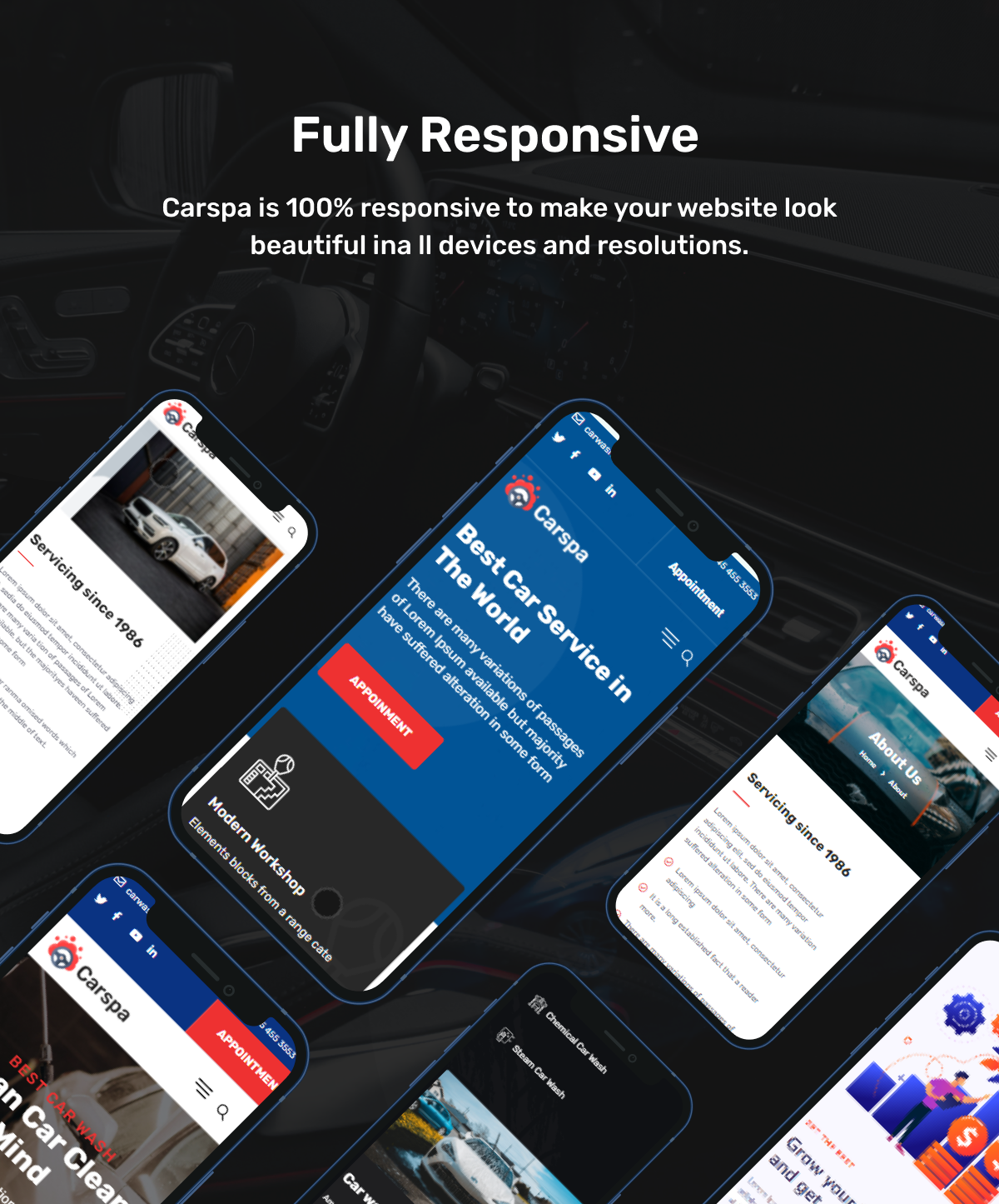 Carspa - Car Wash & Cleaning WordPress Theme