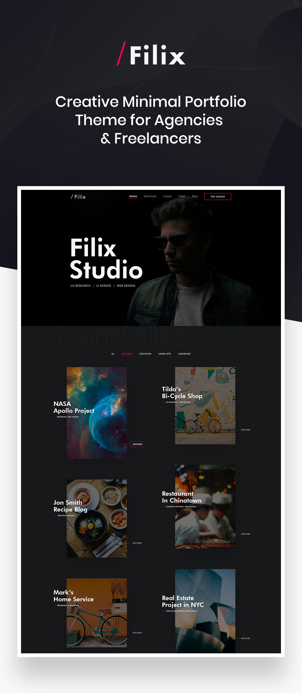 Filix - Creative Minimal Portfolio WordPress Theme
