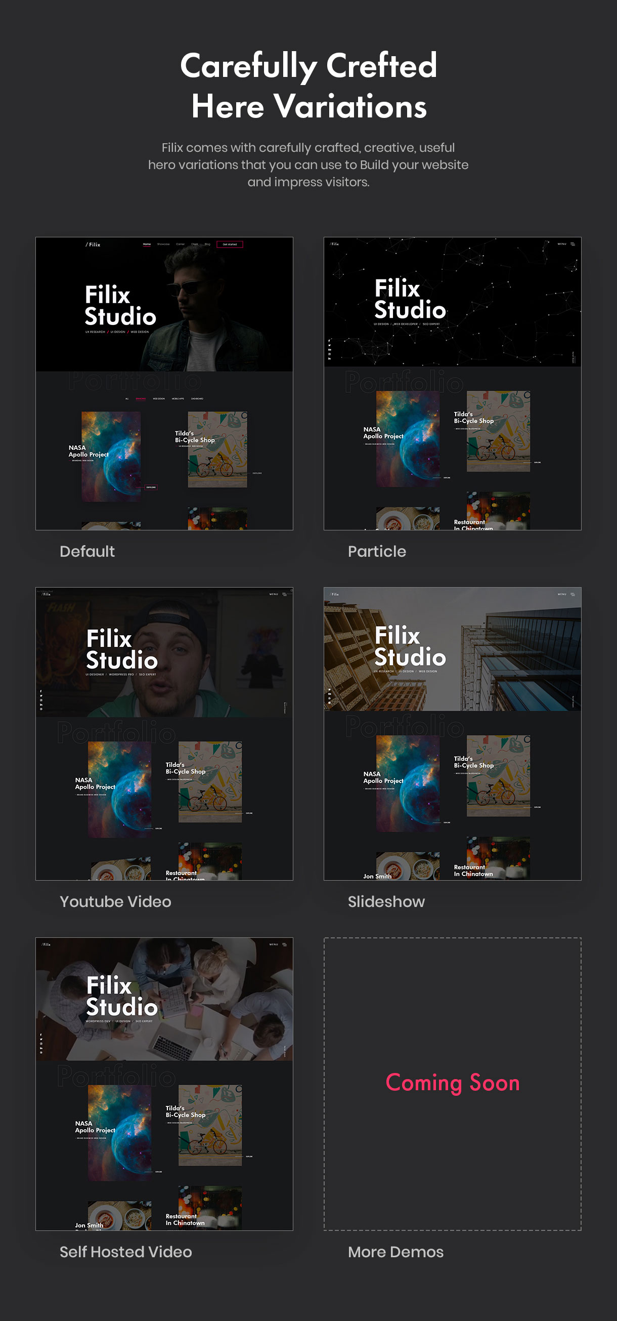 Filix - Creative Minimal Portfolio WordPress Theme