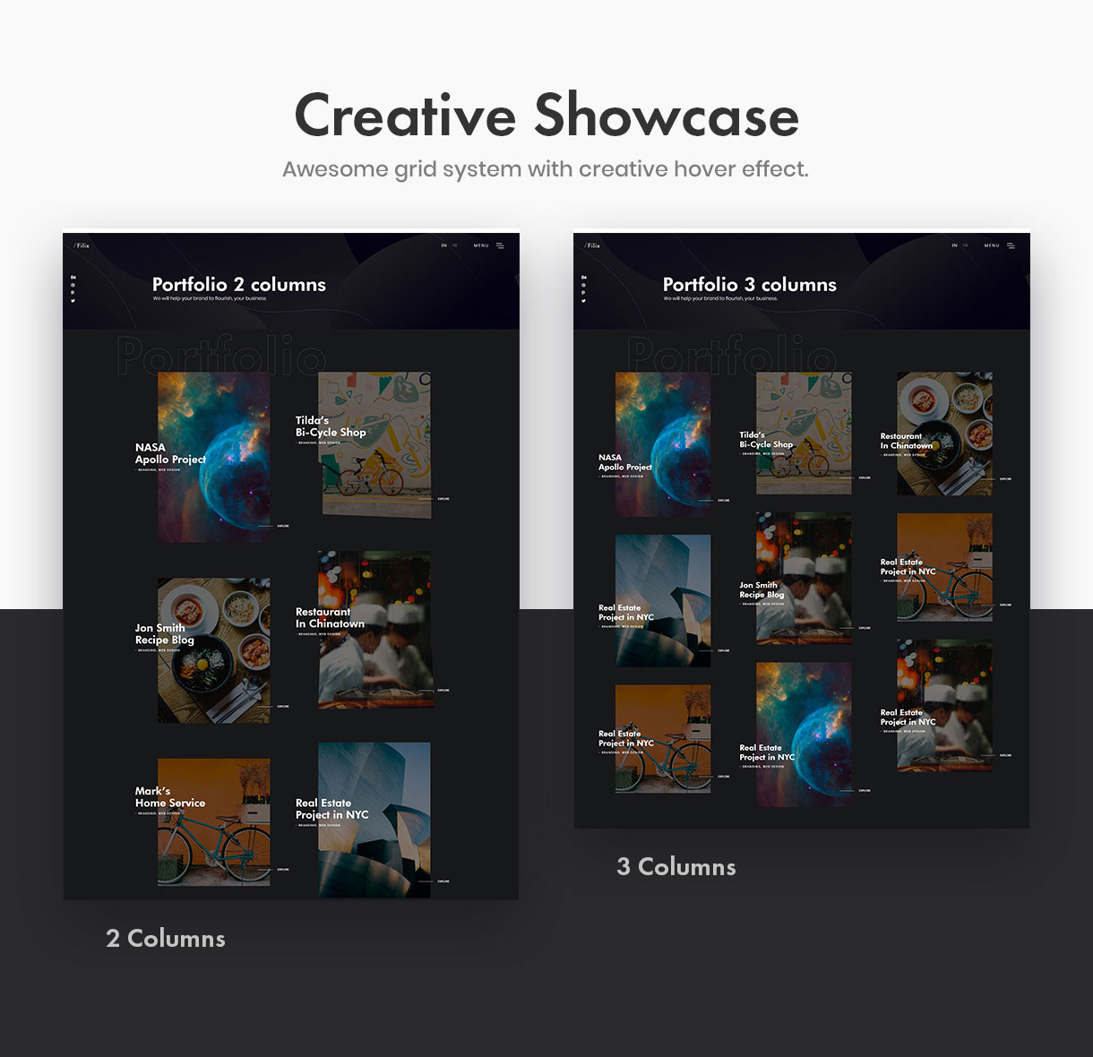Filix - Creative Minimal Portfolio WordPress Theme