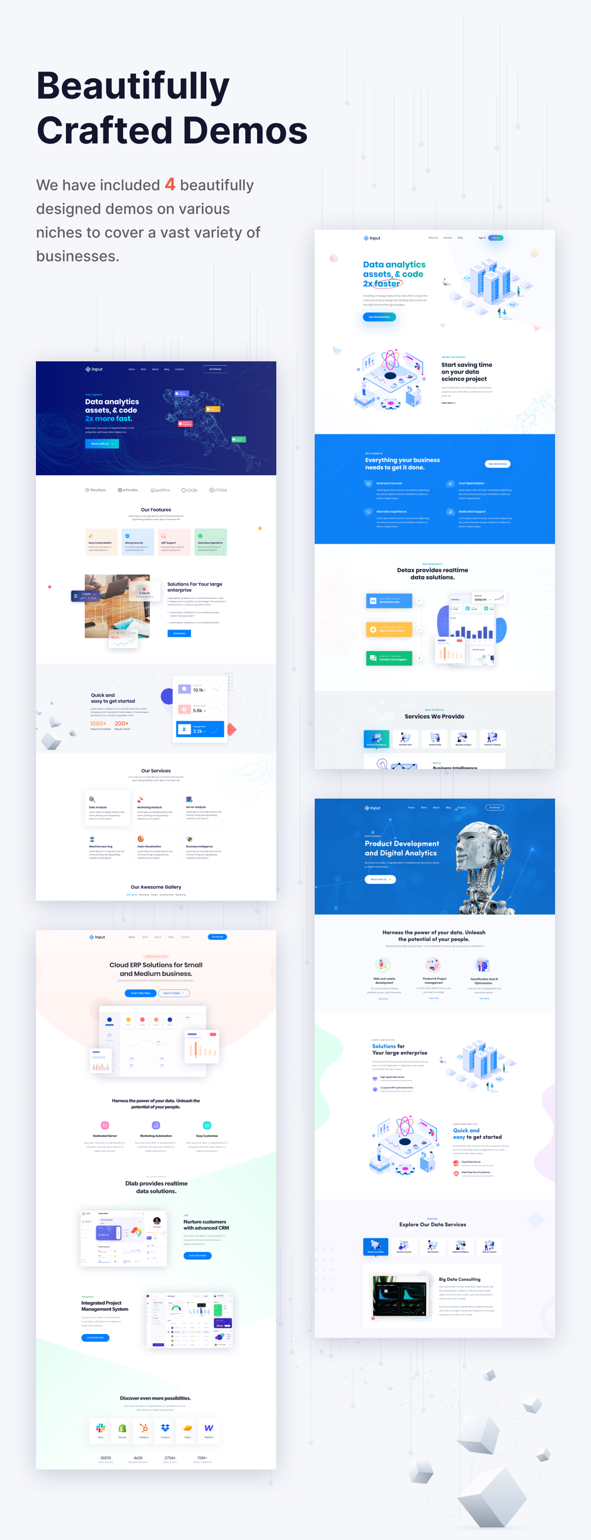 Input - Data Science & Analytics SaaS WordPress Theme