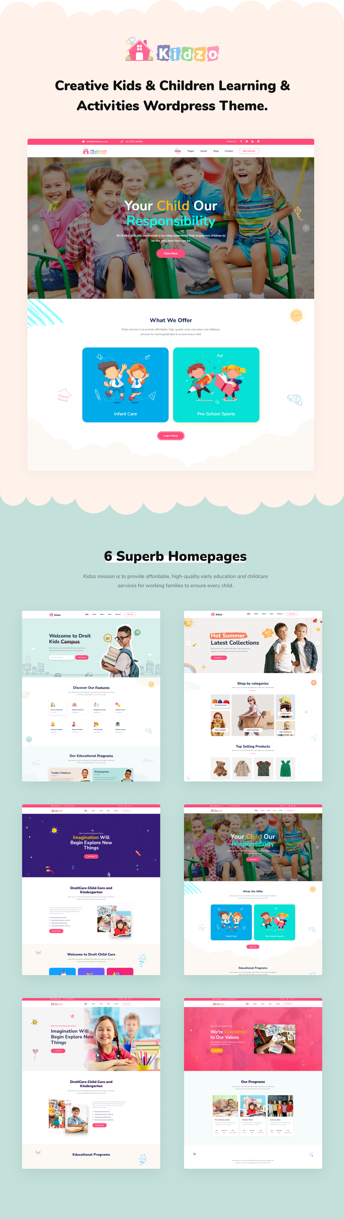 Kidzo - Kids & Children WordPress Theme