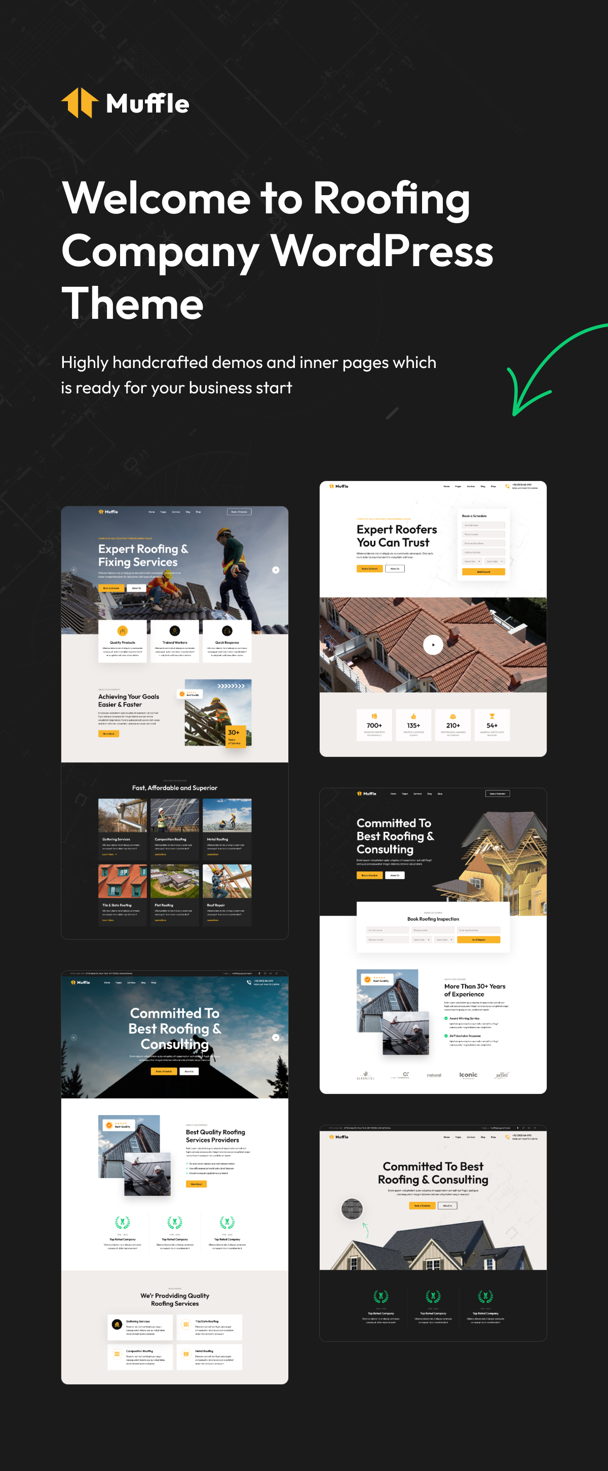 Muffle - Roofing Company WordPress Theme