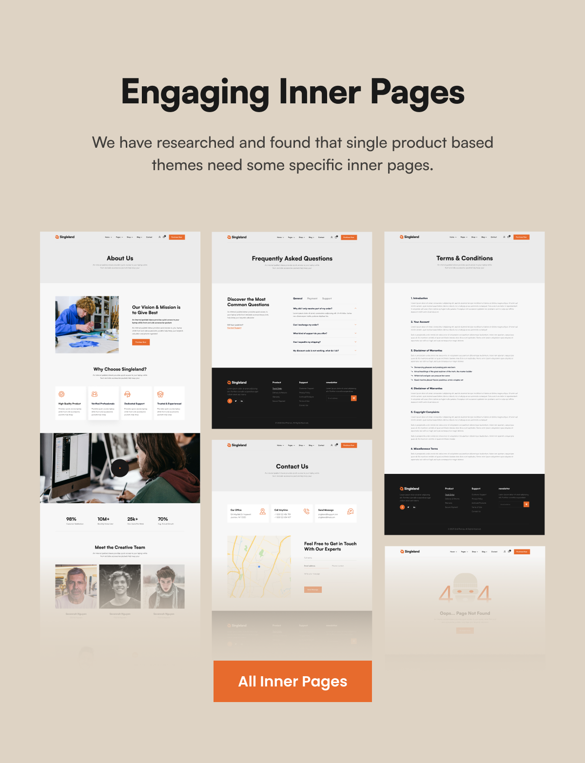 Singleland - Product Landing WordPress Theme