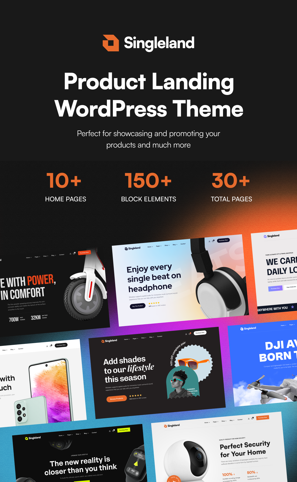 Singleland - Product Landing WordPress Theme