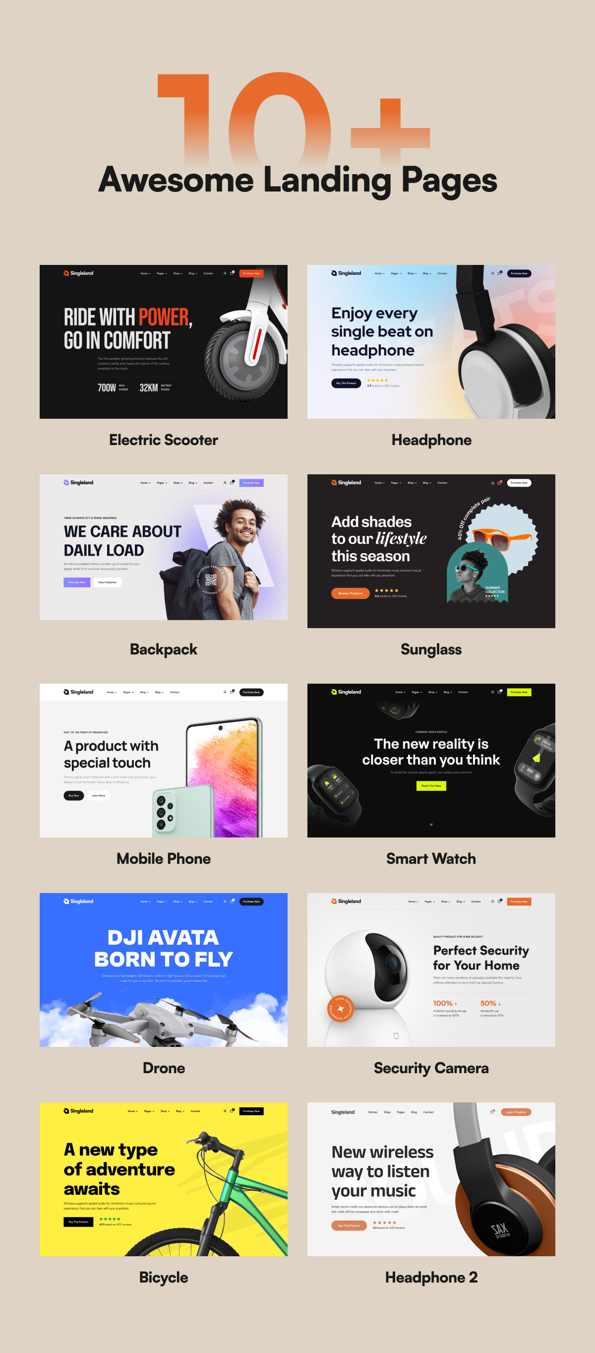 Singleland - Product Landing WordPress Theme