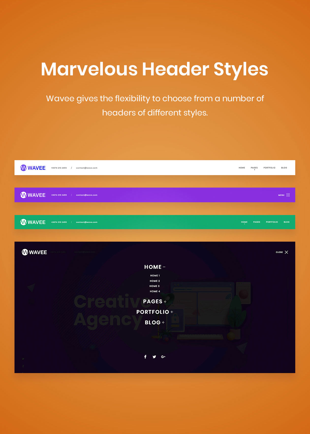 Wavee - Creative Portfolio WordPress Theme