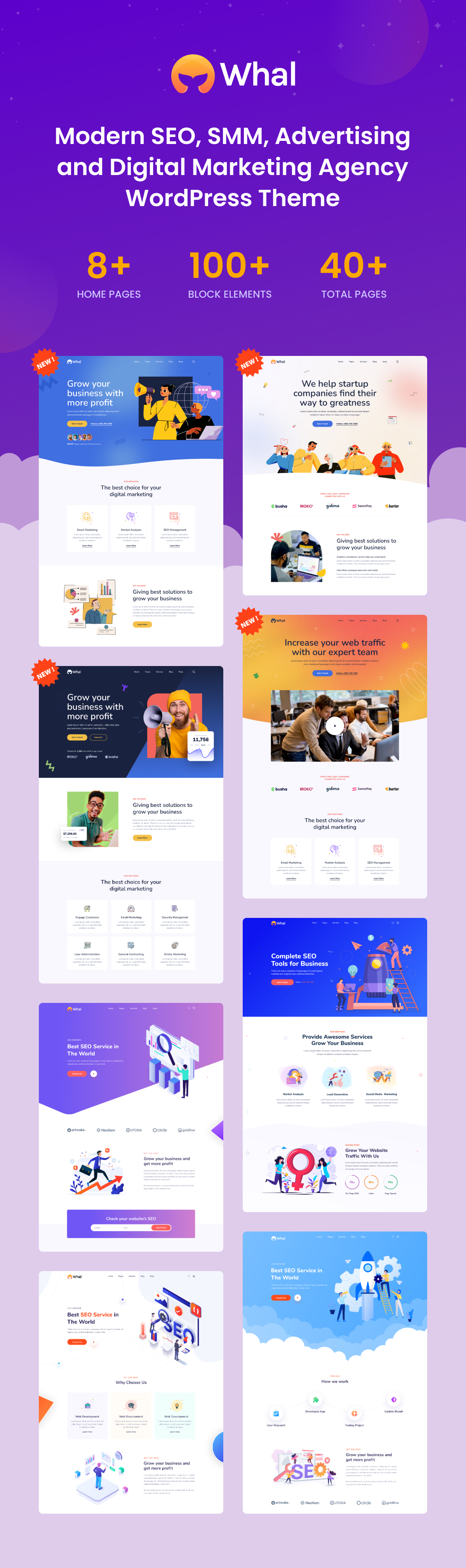 Whal - Digital Marketing & SEO WordPress Theme